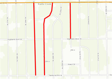 Map of water main project
